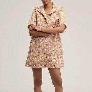 Anthropologie Jeannie Short-Sleeve A-Line Mini Dress by Maeve size Large